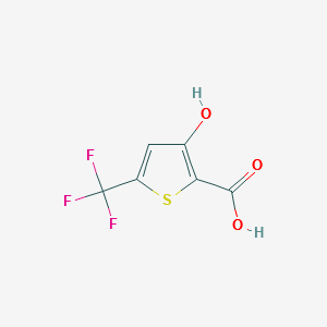 5-(trifluoromethyl)-3-hydroxythiophene-2-carboxylicacid structure, CAS 217959-85-8