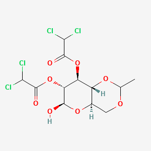 4,6-O-Ethylidene-2,3-di-o-chloroacetyl-β-D-glucopyranose structure, CAS 149403-65-6
