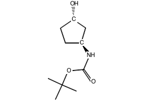 Carbamicacid,[(1S,3S)-3-hydroxycyclopentyl]-,1,1-dimethylethylester,rel- structure, CAS 154737-89-0