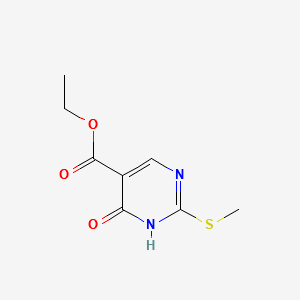 ethyl1,4-dihydro-2-(methylthio)-4-oxopyrimidine-5-carboxylate structure, CAS 53554-29-3