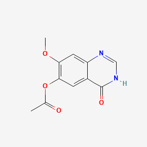 3,4-dihydro-7-methoxy-4-oxoquinazolin-6-ylacetate structure, CAS 179688-53-0
