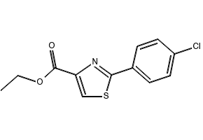 ethyl2-(4-chlorophenyl)thiazole-4-carboxylate structure, CAS 61786-00-3