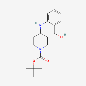 4-(2-Hydroxymethyl-phenylamino)-piperidine-1-carboxylicacidtert-butylester structure, CAS 162045-29-6