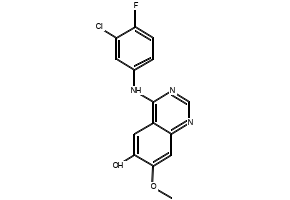 4-(3-chloro-4-fluorophenylamino)-7-methoxyquinazolin-6-ol structure, CAS 184475-71-6