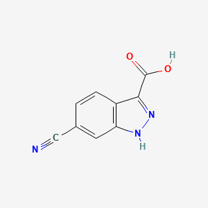 6-cyano-1H-Indazole-3-carboxylicacid structure, CAS 194163-31-0