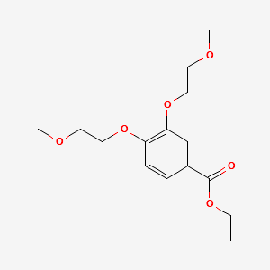 ethyl3,4-bis(2-methoxyethoxy)benzoate structure, CAS 183322-16-9