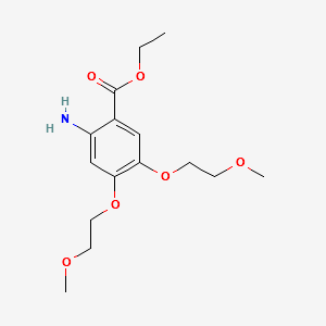 ethyl4,5-bis(2-methoxyethoxy)-2-aminobenzoate structure, CAS 179688-27-8