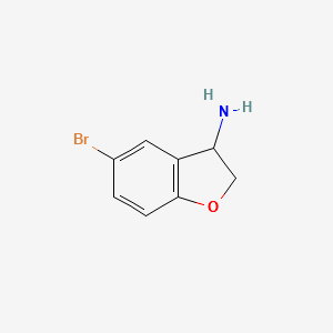 5-bromo-2,3-dihydro-3-Benzofuranamine structure, CAS 885280-79-5