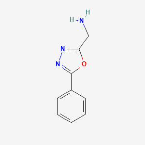 3-Aminomethyl-5-phenyl-1,3,4-oxadiazole structure, CAS 46182-58-5