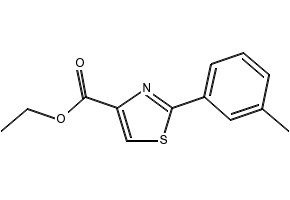 ethyl2-m-tolylthiazole-4-carboxylate structure, CAS 132089-33-9