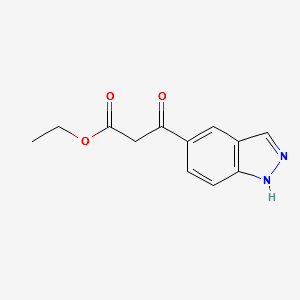 ethyl3-(1H-indazol-5-yl)-3-oxopropanoate structure, CAS 887411-61-2