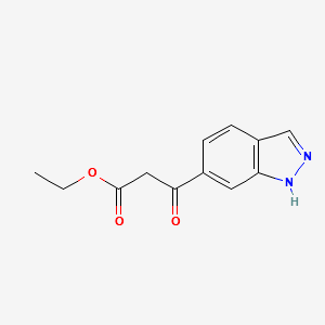ethyl3-(1H-indazol-6-yl)-3-oxopropanoate structure, CAS 887411-57-6