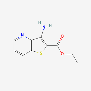 ethyl3-aminothieno[3,2-b]pyridine-2-carboxylate structure, CAS 171179-86-5