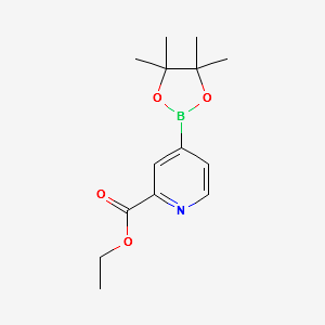 ethyl4-(4,4,5,5-tetramethyl-1,3,2-dioxaborolan-2-yl)pyridine-2-carboxylate structure, CAS 741709-56-8