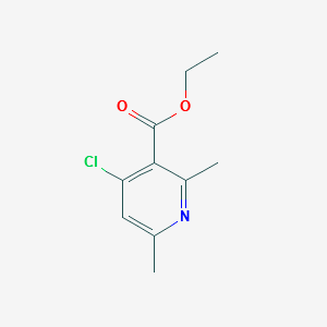 ethyl4-chloro-2,6-dimethylpyridine-3-carboxylate structure, CAS 70271-80-6