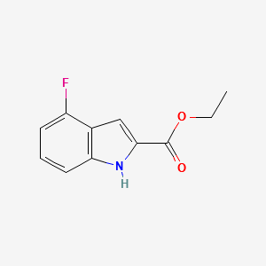 ethyl4-fluoro-1H-indole-2-carboxylate structure, CAS 348-32-3