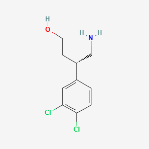 (S)(-)Dichlorophenylaminoalcohol structure, CAS 160707-16-4