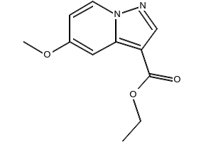 ethyl5-methoxyH-pyrazolo[1,5-a]pyridine-3-carboxylate structure, CAS 99446-53-4