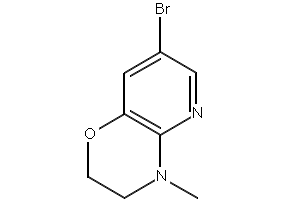 7-Bromo-4-methyl-3,4-dihydro-2H-pyrido[3,2-b][1,4]oxazine structure, CAS 910037-14-8
