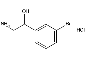 2-Amino-1-(3-bromophenyl)ethanolhydrochloride structure, CAS 14615-28-2
