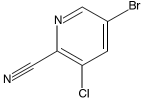 5-bromo-3-chloropyridine-2-carbonitrile structure, CAS 945557-04-0