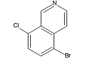 5-bromo-8-chloroisoquinoline structure, CAS 956003-79-5