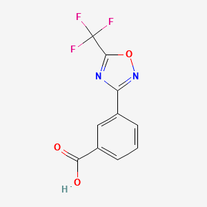 3-(5-(Trifluoromethyl)-1,2,4-oxadiazol-3-yl)benzoicacid structure, CAS 1092400-82-2