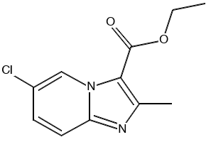 ethyl6-chloro-2-methylH-imidazo[1,2-a]pyridine-3-carboxylate structure, CAS 330858-13-4