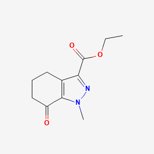1H-Indazole-3-carboxylicacid,4,5,6,7-tetrahydro-1-methyl-7-oxo-,ethylester structure, CAS 802541-13-5