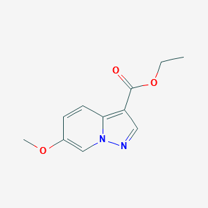 ethyl6-methoxyH-pyrazolo[1,5-a]pyridine-3-carboxylate structure, CAS 885276-41-5
