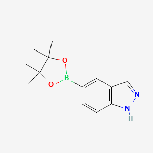 Indazole-5-boronicacidpinacolester structure, CAS 862723-42-0