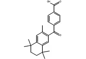 Benzoicacid,4-[(5,6,7,8-tetrahydro-3,5,5,8,8-pentamethyl-2-naphthalenyl)carbonyl]- structure, CAS 153559-46-7