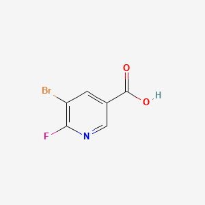 5-Bromo-6-fluoronicotinicacid structure, CAS 29241-63-2