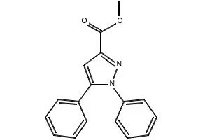 methyl1,5-diphenyl-1H-pyrazole-3-carboxylate structure, CAS 70375-79-0