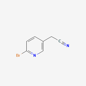 2-Bromo-5-(cyanomethyl)pyridine structure, CAS 144873-99-4