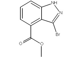 methyl3-bromo-1H-indazole-4-carboxylate structure, CAS 885271-63-6