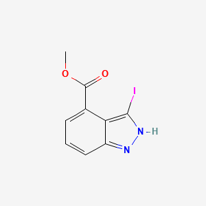 methyl3-iodo-1H-indazole-4-carboxylate structure, CAS 885521-54-0
