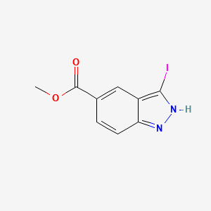 methyl3-iodo-1H-indazole-7-carboxylate structure, CAS 885271-25-0