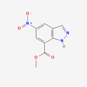 methyl5-nitro-1H-indazole-7-carboxylate structure, CAS 632291-85-1