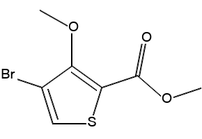 methyl4-bromo-3-methoxythiophene-2-carboxylate structure, CAS 110545-67-0