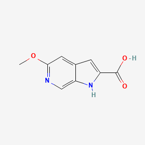 5-methoxy-1H-pyrrolo[2,3-c]pyridine-2-carboxylicacid structure, CAS 17288-36-7