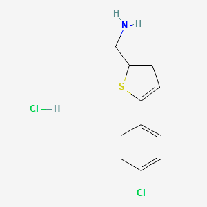 2-(Aminomethyl)-5-(4-Chlorophenyl)ThiopheneHydrochloride structure, CAS 1166853-02-6