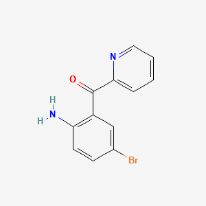2-(2-Amino-5-Bromobenzoyl)pyridine structure, CAS 1563-56-0