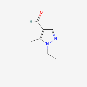 5-methyl-1-propyl-1H-pyrazole-4-carbaldehyde structure, CAS 890652-02-5