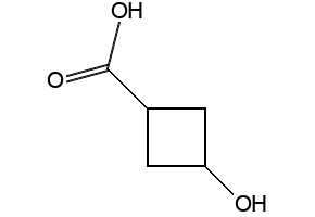 3-hydroxycyclobutanecarboxylicacid structure, CAS 194788-10-8
