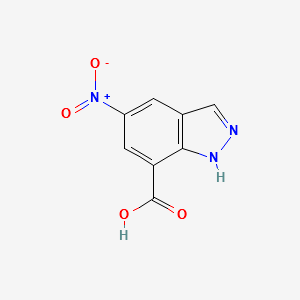 5-Nitro-1H-indazole-7-carboxylicacid structure, CAS 883290-89-9