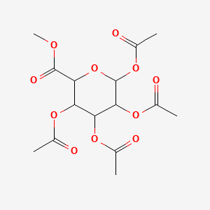 Methyl(1,2,3,4-tetra-O-acetyl-.alpha.-D-glucopyranosid)uronate structure, CAS 5432-32-6
