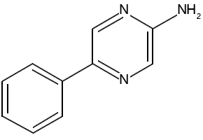 5-phenylpyrazin-2-amine structure, CAS 13535-13-2