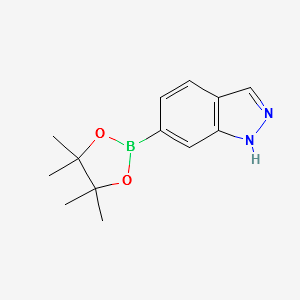 6-(4,4,5,5-tetramethyl-1,3,2-dioxaborolan-2-yl)-1H-indazole structure, CAS 937049-58-6