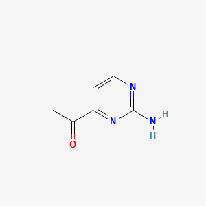 2-Amino-4-acetylpyrimidine structure, CAS 106157-82-8